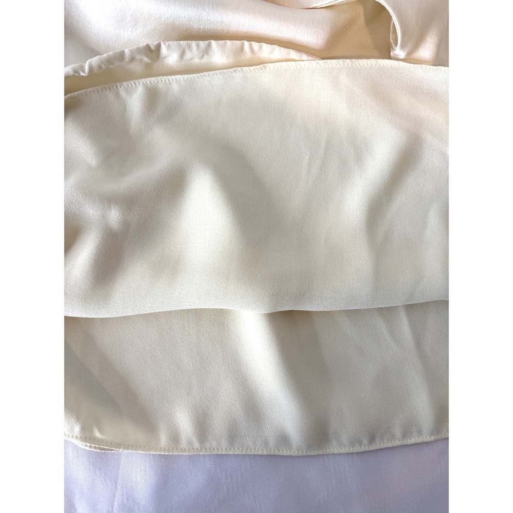 Lauren Ralph Lauren Cream Satin V-Neck Tank Top - Picture 8 of 8